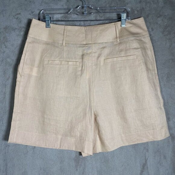 Boden 100% Linen Pleat Shorts 6” Inseam High Waisted - Picture 5 of 16